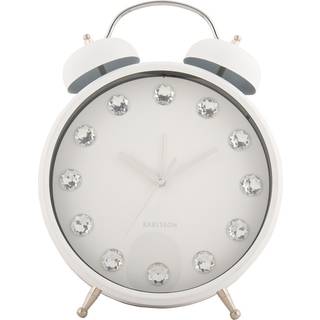 Karlsson Glam Diamonds vækkeur 23,5x30,5x8,2cm hvid