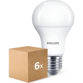 Fordelspakke 6x Philips CorePro LED Pære E27 Pære Matt 10W 1055lm - 830 Varm Hvid | Erstatter 75W