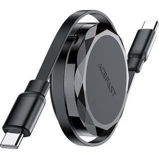 Acefast C13-03 USB-C til USB-C 60W retrækkeligt kabel – Sort