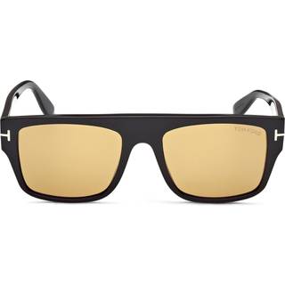 TOM FORD Mand FT0907 DUNNING-02 01E Solbriller Acetat Sort Brun Firkantet Normal