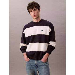 Tech Knit Stripe Relaxed Jumper - Blue - L