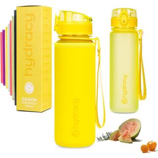 Hydracy vandflaske med tidsmark?r - 500 ml 17 oz BPA Gratis vandflaske - L?kagebestandig