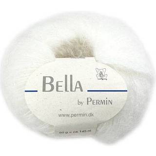 Bella Permin garn - Mohairgarn med uldgarn & polyamid - fv 883201 Hvid