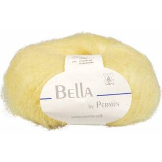 Bella Permin garn - Mohairgarn med uldgarn & polyamid - fv 883255 Pastel Gul