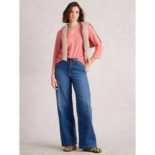 White Stuff White Stuff Pink Nelly 3/4 Sleeve T-Shirt