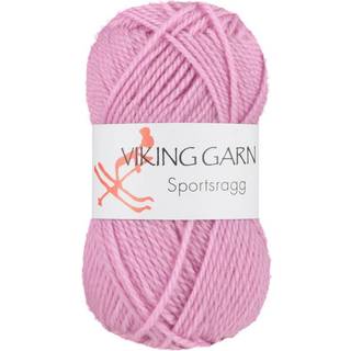 Viking Sportsragg 563 Rosa Indhold: 60% Uld, 20% akryl, 20% nylon Vægt/længde: 50 gram = ca. 100 meter Anbefalede pinde: 3.50 mm Strikkefasthed: 10 cm = 23 m Vask: Uldvask / Max 30°C / Tørres fladt.