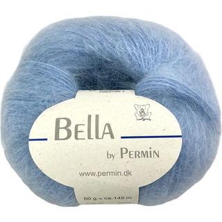 Bella Permin garn - Mohairgarn med uldgarn & polyamid - fv 883256 Lyse Blå