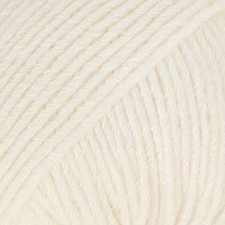 DROPS COTTON Merino 01 Natur Indhold: 50% Uld, 50% Bomuld Garngruppe: B (20 - 22 masker) / 8 ply / DK / worsted Vægt/længde: 50 g = ca. 110 meter Anbefalede pinde: 4 mm Strikkefasthed: 10 x 10 cm = 21 m x 28 p Maskinvask, Finvask 40ºC / Brug aldrig skyllemiddel / Tørres fladt.