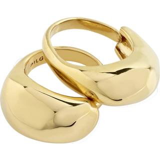 Harrison 2-pak Ringe, Gold Plated