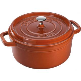 La Cocotte Rund cocotte 24cm. 3,8 liter, kanelfarvet