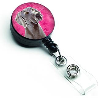 """" Caroline's Treasures Pink Weimaraner udtrækkelig badge -hjul multicolor (LH9386PKBR) """"