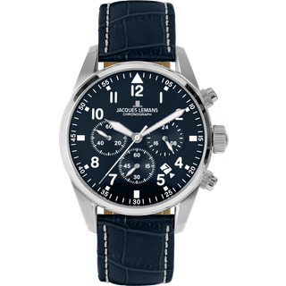Jacques Lemans 42-2B Herrenuhr Chronograph Barcelona Blau