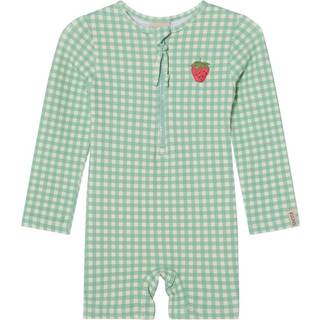 Kuling Paros UV-dragt Mint Check 74/80 cm  Grøn  74/80 cm  Unisex