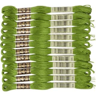 DMC 6-strand broderi bomulds flossmedium papeg?je gr?n