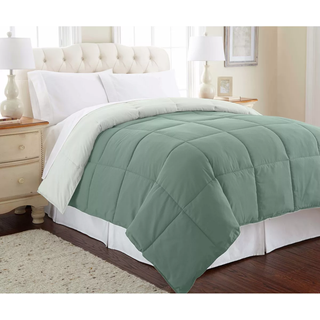 Moderne tråde ned alternativ mikrofiber quiltet reversibel dyne & dyneindsats - blødt behageligt alternativ til gåsedun