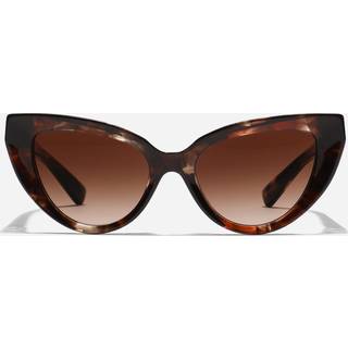 Dolce & Gabbana Kvinde DG4497 322274 Solbriller Acetat Rød Brun Cat Eye Normal Skygge