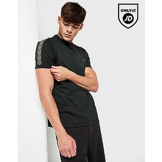 Fred Perry Tape Ringer T-Shirt Herre, Grøn - XL