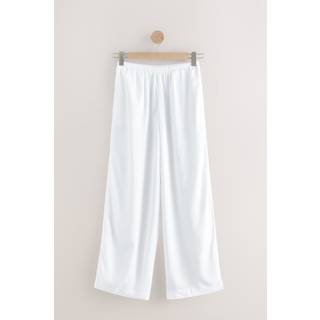 Next White Wide Leg Trousers with Linen