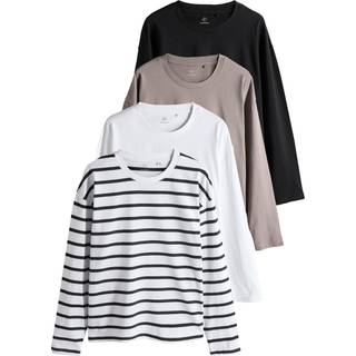 The Set The Set 4 Pakke kraftige, afslappede Langærmet T-shirts