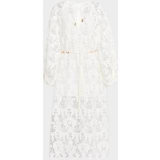 Zimmermann Coco lace midi dress - white - L