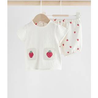 Next 100% Bomuld Baby Skjorter Og Shorts Sæt (0måneder-3år)