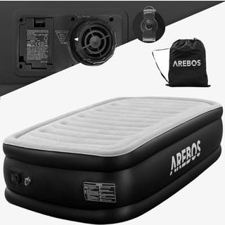 Arebos® oppustelig madras luftmadras gæsteseng med elektrisk pumpe, inkl. taske, til 1 person - 203 x 95 x 51 cm