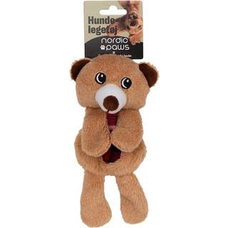 Nordic Paws Knitre Plysbamse, 20cm Hundelegetøj