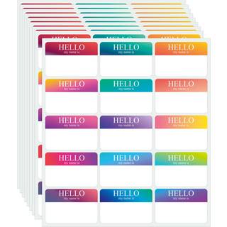 345 PCS NAME TAGS RAINBOW STICKOR MY MY NAVN ER KLTRINGER 15 FARVE HELLO MY NAVN EN NAVN TAG TIL SCHOOL OFFICE HOME (3 """" X2 """")