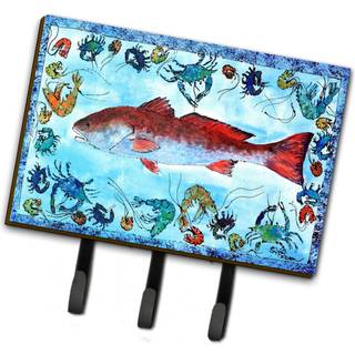 """" Caroline's Treasures 8087th68 Red Fish Leash eller Key Holder Large Multicolor """"