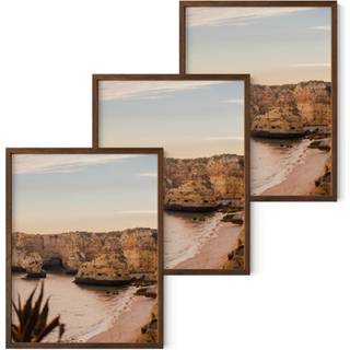 Haus og nuancer Sæt med 3 træregerammer 8,5 x 11 - Træbillede rammer 8,5 x 11 Dokumentrammer 8,5x11 Certifikatrammer 8,5 x 11 Multi Pack Natural