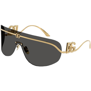 Dolce & Gabbana Kvinde DG2320 02/87 Solbriller Metal Guld Grå Pillow Normal
