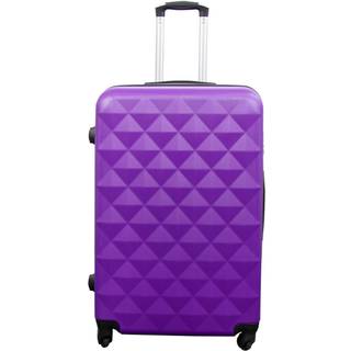 Stor kuffert - Diamant lilla - Hardcase kuffert - Smart rejsekuffert
