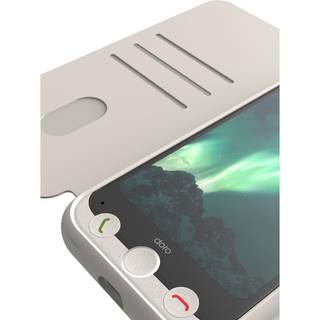 Doro Aurora A31 wallet cover, Bone ➞ På lager - klar til levering
