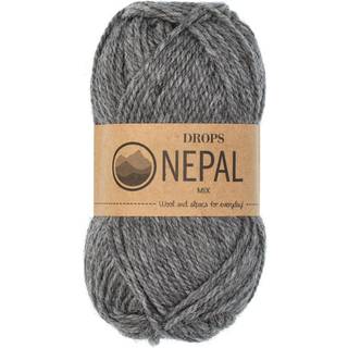 Drops garn Nepal, Mellemgrå color 0517, 50 gram