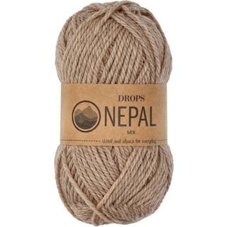 DROPS Nepal 0300 Beige (Mix) Indhold: 65% Peruvian Highland Uld, 35% Superfin Alpaca Garngruppe: C (16 - 19 masker) / 10 ply / aran / worsted Vægt/længde: 50 g = ca. 75 meter Anbefalede pinde: 5 mm Strikkefasthed: 10 x 10 cm = 17 m x 22 p Håndvask, max 30°C / Tørres fladt / Kan filtes.