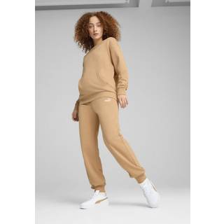 Women&#39;s Puma Relaxed Sweat Suit, Brown, Size M, Clothing - Warm Beige - M
