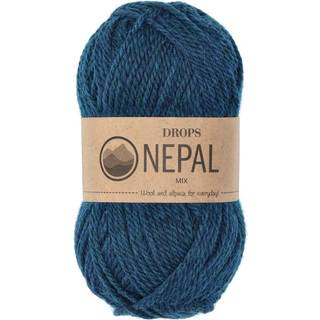 DROPS Nepal 8905 Havdybet (Mix) Indhold: 65% Peruvian Highland Uld, 35% Superfin Alpaca Garngruppe: C (16 - 19 masker) / 10 ply / aran / worsted Vægt/længde: 50 g = ca. 75 meter Anbefalede pinde: 5 mm Strikkefasthed: 10 x 10 cm = 17 m x 22 p Håndvask, max 30°C / Tørres fladt / Kan filtes.