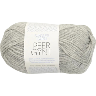 Peer Gynt garn fra Sandnes Garn - Lys gråmeleret