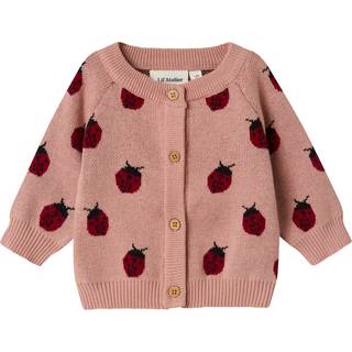 Lil' Atelier Cardigan Misty Rose Med Mariehøneprint - Str. 3m 62cm