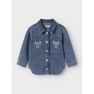 Name It Devi Denim Jacket - Medium Blue Denim/Bow