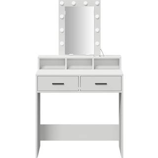 Klædeskab Med Skuffe Hvid 79 X 41 X 140 Cm Konstrueret Træ