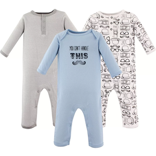 Hudson Baby Unisex Baby Cotton Coveralls Mustache 3-6 m?neder