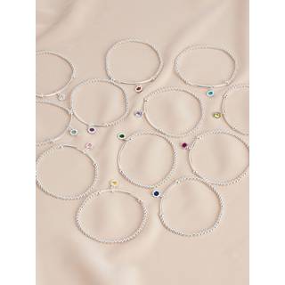 Next Sterling Silver Hexagon Birthstone Beady Bracelet