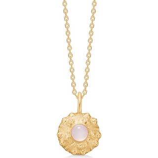 Studio Z Urchin Elegance halskæde i forgyldt med rosa cubic zirkonia