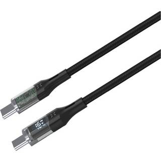 Fixed LED Display PD 100W USB-C til USB-C Kabel - 1.2m - Sort