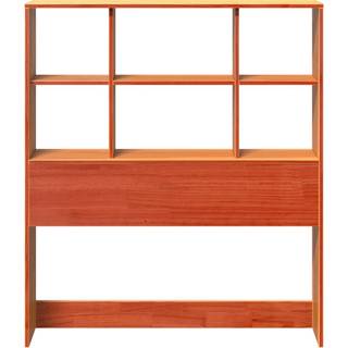 Sengegavl Med Opbevaring Massivt Fyrretræ - Gyldenbrun / 100 cm