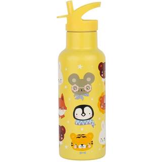 A Little Lovely Company Ståldrikkedunk - XL - 500ml - Animal Friends