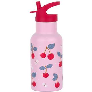 A Little Lovely Company Ståldrikkedunk - 350ml - Cherries