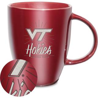 Rico Industries NCAA Virginia Tech Hokies Sunburst Maroon 18oz laser indgraveret keramisk glans krus