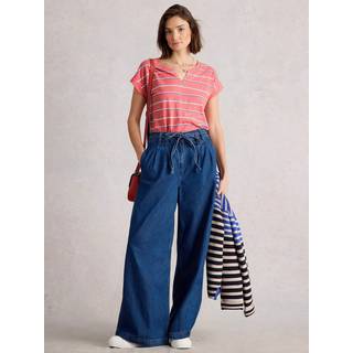 White Stuff White Stuff 100% Bomuld Nelly Notch Neck T-shirt